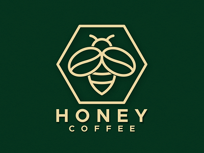 honey coffee branding design graphic design icon illustration logo minimal vector