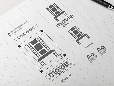 movie chair branding design graphic design icon illustration logo minimal vector