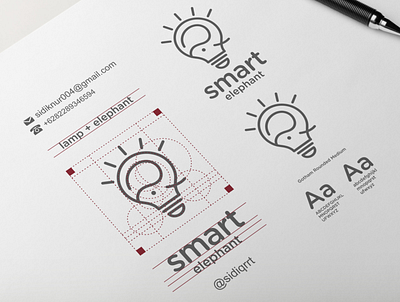 smart elephant agency agencylogo design graphic design icon illustration logo minimal vector