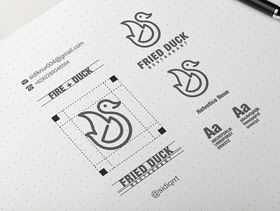 fried duck agency agencylogo branding design flat graphic design icon lineart logo minimal modern simple vector