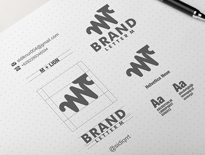 LION LETTER M branding design graphic design icon illustration logo minimal vector