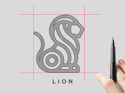 lion branding design graphic design icon illustration logo minimal typography vector