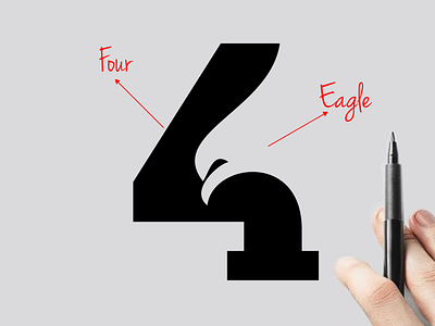 4 eagle branding design graphic design icon illustration logo minimal typography vector