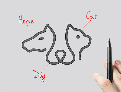 pet care cat design dog graphic design horse icon logo minimal petcare