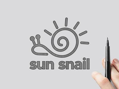 SUN SNAIL design graphic design icon illustration logo minimal typography vector