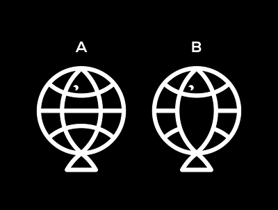 globe fish design graphic design icon logo minimal