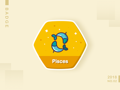 Pisces design icon illustration logo ui