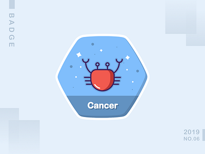Cancer design icon illustration logo ui