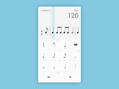 Daily UI #004 - Rhythm Calculator app dailyui mobile music tools ui utitlties ux