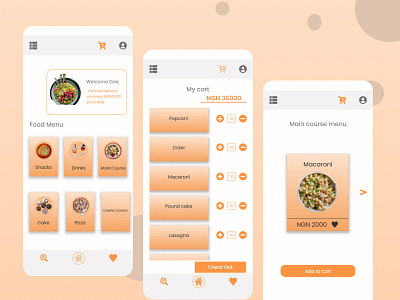 Food app UI delivery app design food food and drink food app food app design food app ui food app ui ux food delivery illustration ui