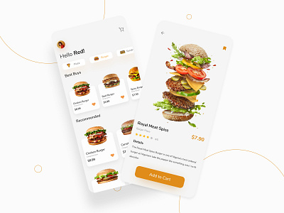 Snack Orderding App branding burger food minimal mobile app ordering ordering app pizza sandwich snacks uidesign uiux ux uxdesign
