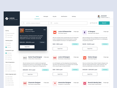 Joblab app clean design job minimal modern ui uiux userexperience userinterface ux web webapp