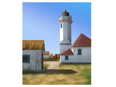 Tower background design digital art illustration