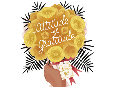 Attitude of Gratitude editorial editorial illustration illustration