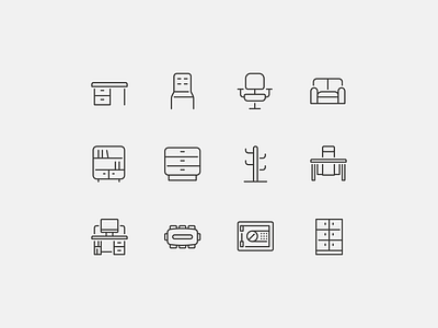 Furniture furniture icon icon set iconography icons icons set iconset line ui ux vector web