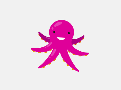 Octopus flat icon iconography icons illustration octopus sealife ui ux vector web