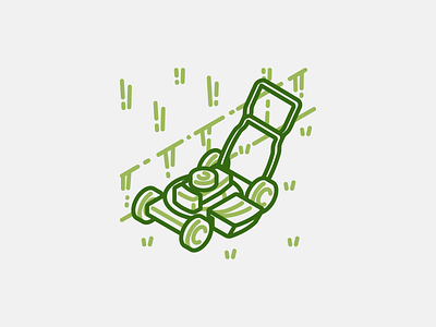 Lawn mower color grass icon icon set iconography icons icons set iconset illustration isometric isometric illustration isometry lawn mower ui ux vector web