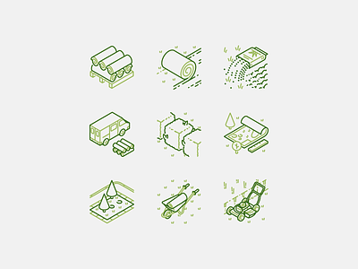 Grass fertilizer grass icon icon set iconography icons icons set iconset illustration isometric isometric illustration isometry lawn lawn mower line ui ux van vector web