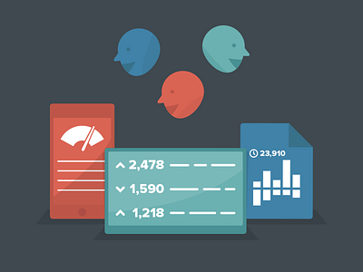 Environment illustration chartbeat data illustration platforms