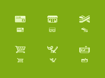 Shopping Icons cart icons illustration periscopic scissors shopping store ui