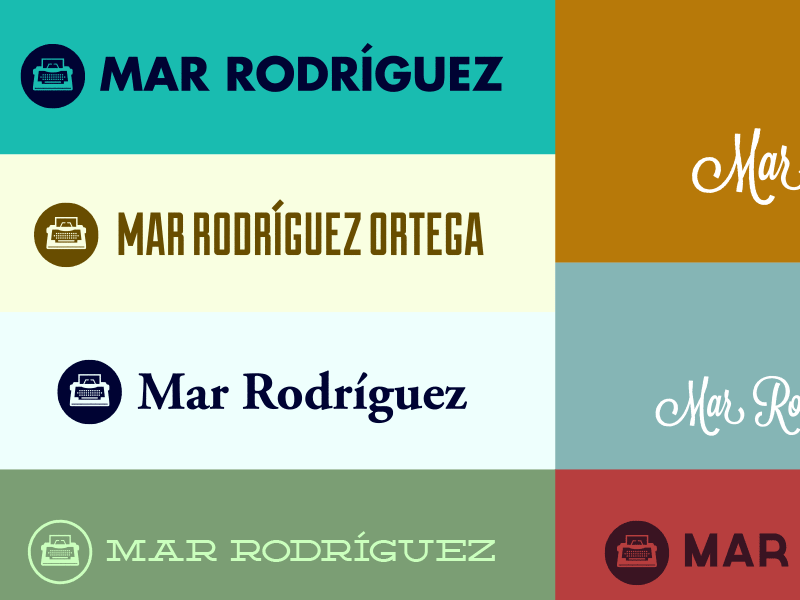 Mar Rodríguez Ortega Logo logo madrid spanish typewriter