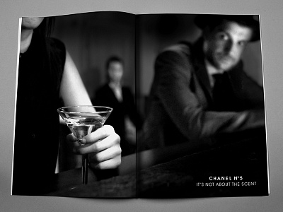 No. 05 ad. bw. chanel. magazine. scent.