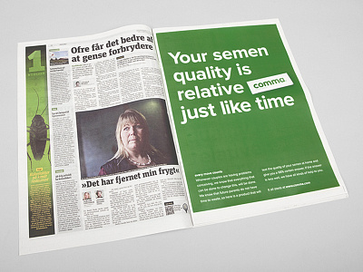 Newspaper. comma. green. presentation. relative.