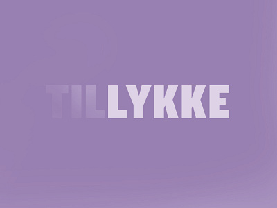 TIL LYKKE 26. birthday. happy. purple.