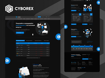 Website - Cyborex branding crypto cybor design illustration shot ui ux website