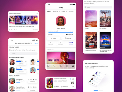 Mobile App android app appdesigne design figma ios mobile mobileapp movie app movies social network ui uiux ux