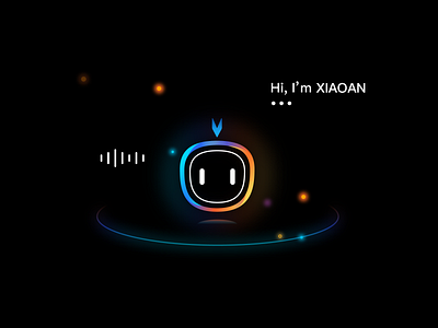 Voice assistant_Xiaoan characterdesign chatbot icon logo voice assistant vui