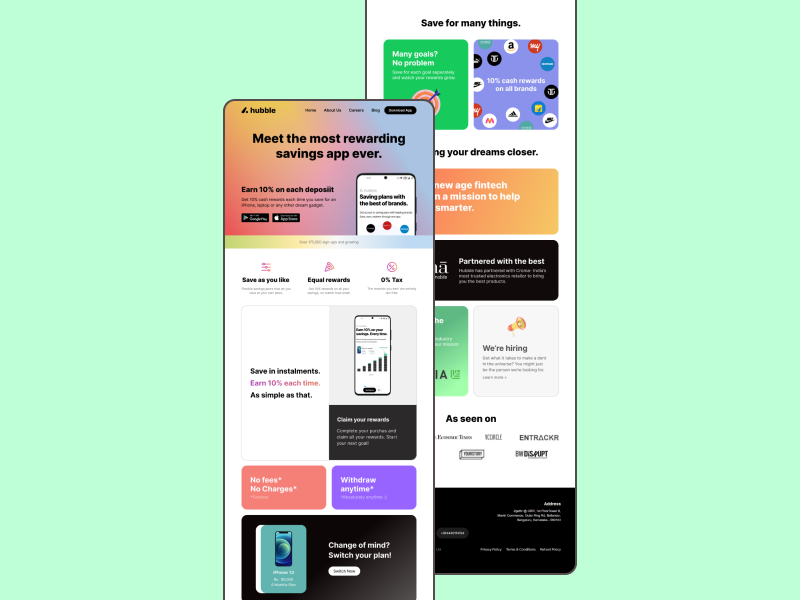 Hubble Web Landing Design by Shashank Maurya on Dribbble
