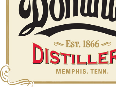 Distiller bourbon design label liquer memphis packaging spirit tennessee whiskey