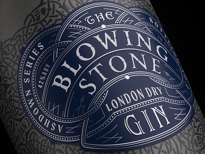 The Blowing Stone Gin - London Dry branding design distillery gin graphic design illustration illustrator label label design logo packaging packaging design print printmaking typography whiskey