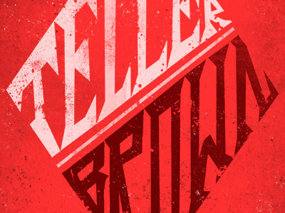 Teller Brown Diamond design red typography