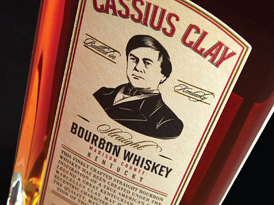 Cassius illustration packaging design prohibition whiskey