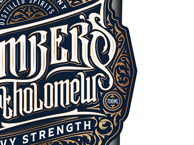 Lumbers design distillery gin illustration label packaging packaging design print typography whiskey