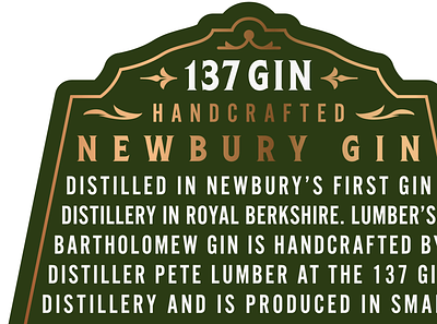 137 design distillery gin illustration label packaging packaging design print spirit typography