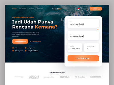 Speed Sea - Landing Page Version booking booking ticket clean design landing page sass ticket ui uiuxdesign ux web design