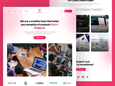 Visoeal Studio Website Company Profile agency agency design business clean company design elementor graphic design landing page studio design team ui ui design uiux uiux design ux ux design web design