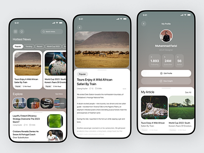 Article App - Brutalism Concept Design☄️ brutalism clean exploration landing page professional ui uidesign uiux ux uxdesign