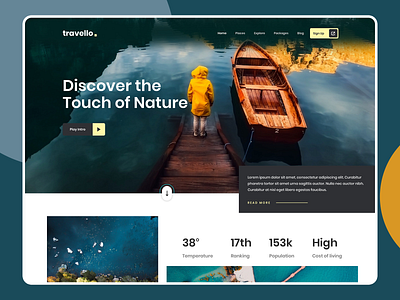 Travel Web App book creative design food holiday living mockup online payment transport vehicle web website