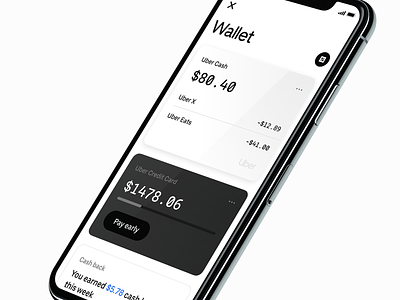 Uber Money balance bank cards credit card ios money uber uber design wallet