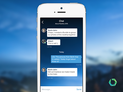 Chat app blur bundle chat conversation iphone messaging