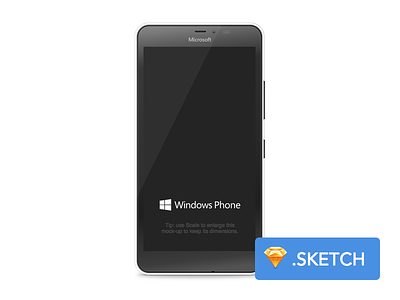 Windows Phone mock-up for Sketch download free freebie lumia 640 microsoft mock-up resources sketch template windows phone