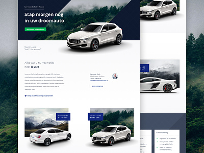 Maserati landing page cars clean landing page layout responsive ui web design webdesign website
