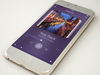 Track Player - Social Music App app dark music music player social ui user interface ux