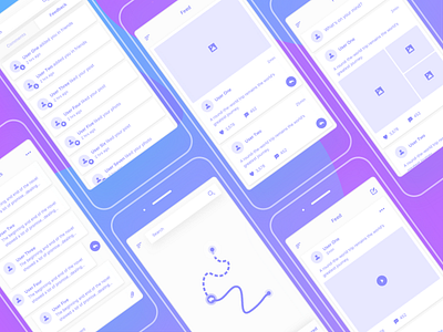 Social & Maps Wireframes