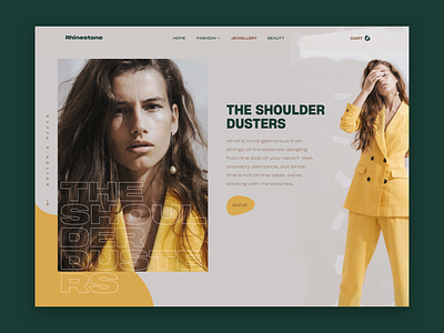 Jewellery Store • Product Page 💍💛 beauty ecommerce fashion femenine green home page jewellery modern product page ring shopping store typography ui ux website women yellow