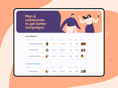 Marketing Campaigns Planning • Web App